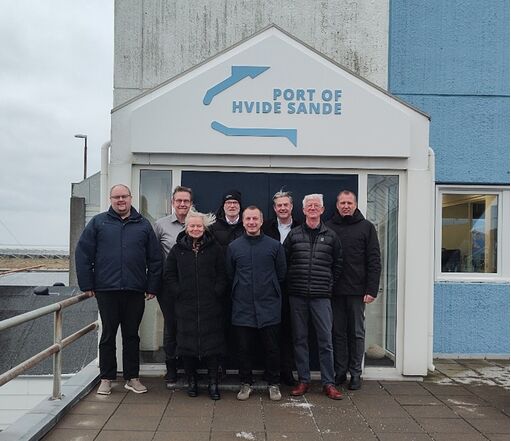 The board for Hvide Sande Harbor