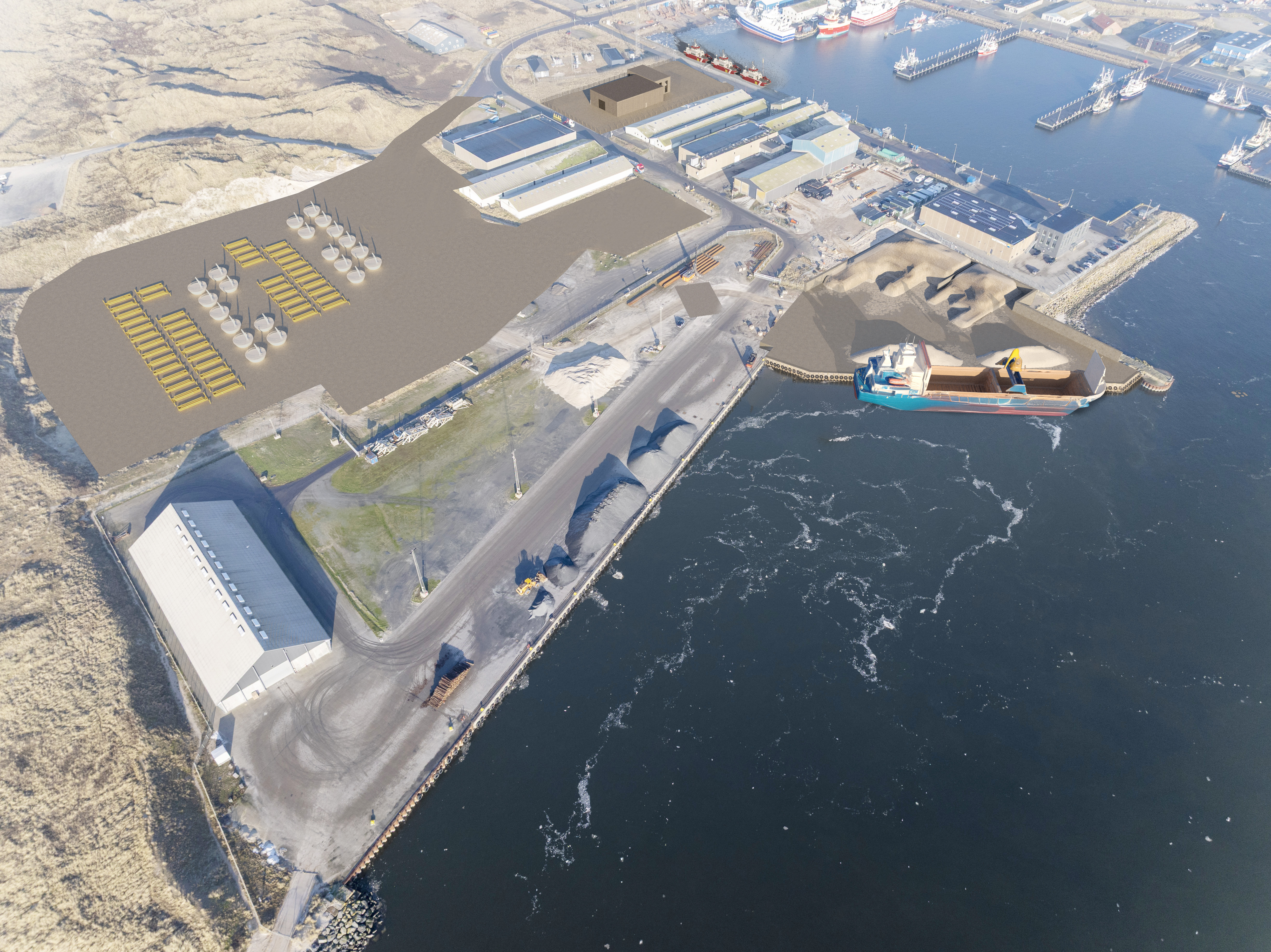 Overview illustration of Vesthaven in Hvide Sande